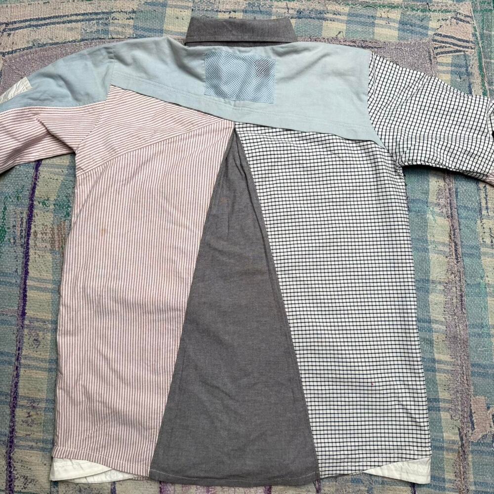 Custom Upcycled Patchwork Utility Shirt Jacket | One-of-One Reworked Overshirt - Picture 2 of 8